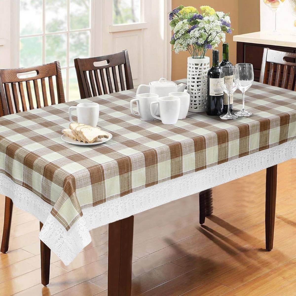     			DPA Collection Printed PVC 6 Seater Rectangle Table Cover ( 229 x 152 ) cm Pack of 1 Multi