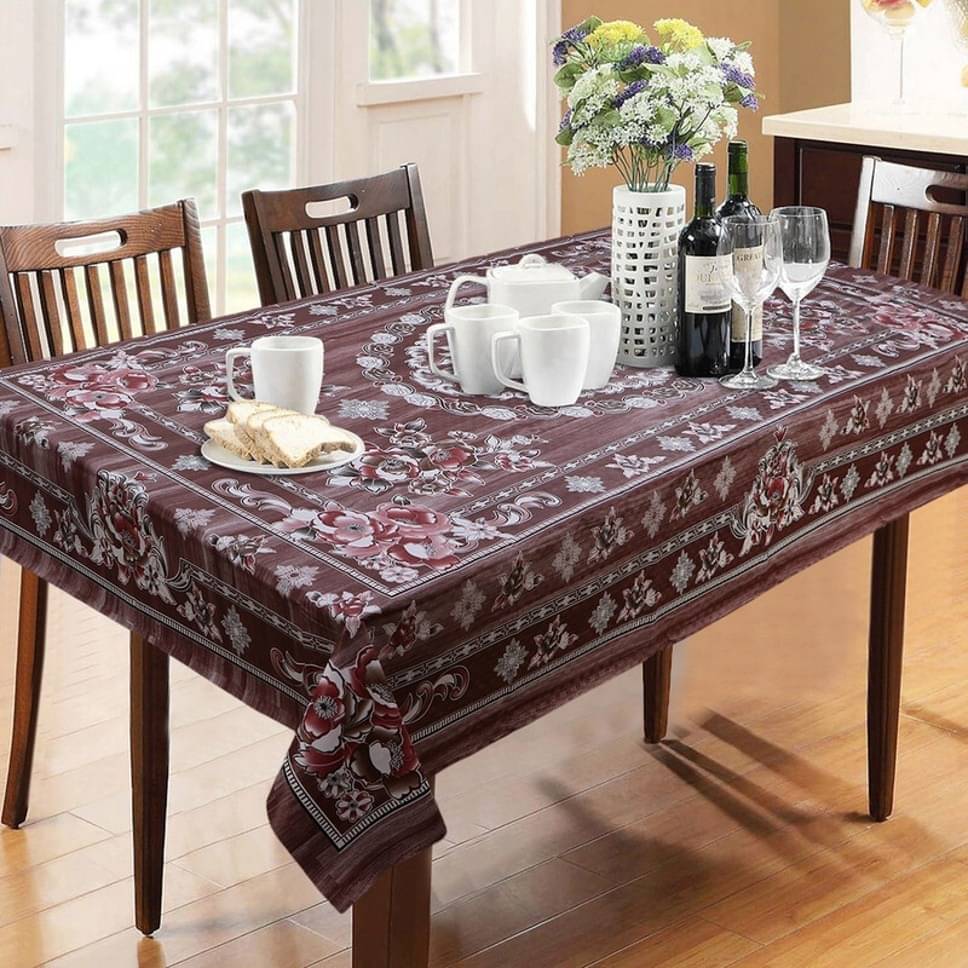 DPA Collection Printed PVC 6 Seater Rectangle Table Cover ( 229 x 152 ) cm Pack of 1 Brown DPA Collection Printed PVC 6 Seater Rectangle Table Cover ( 229 x 152 ) cm Pack of 1 Brown