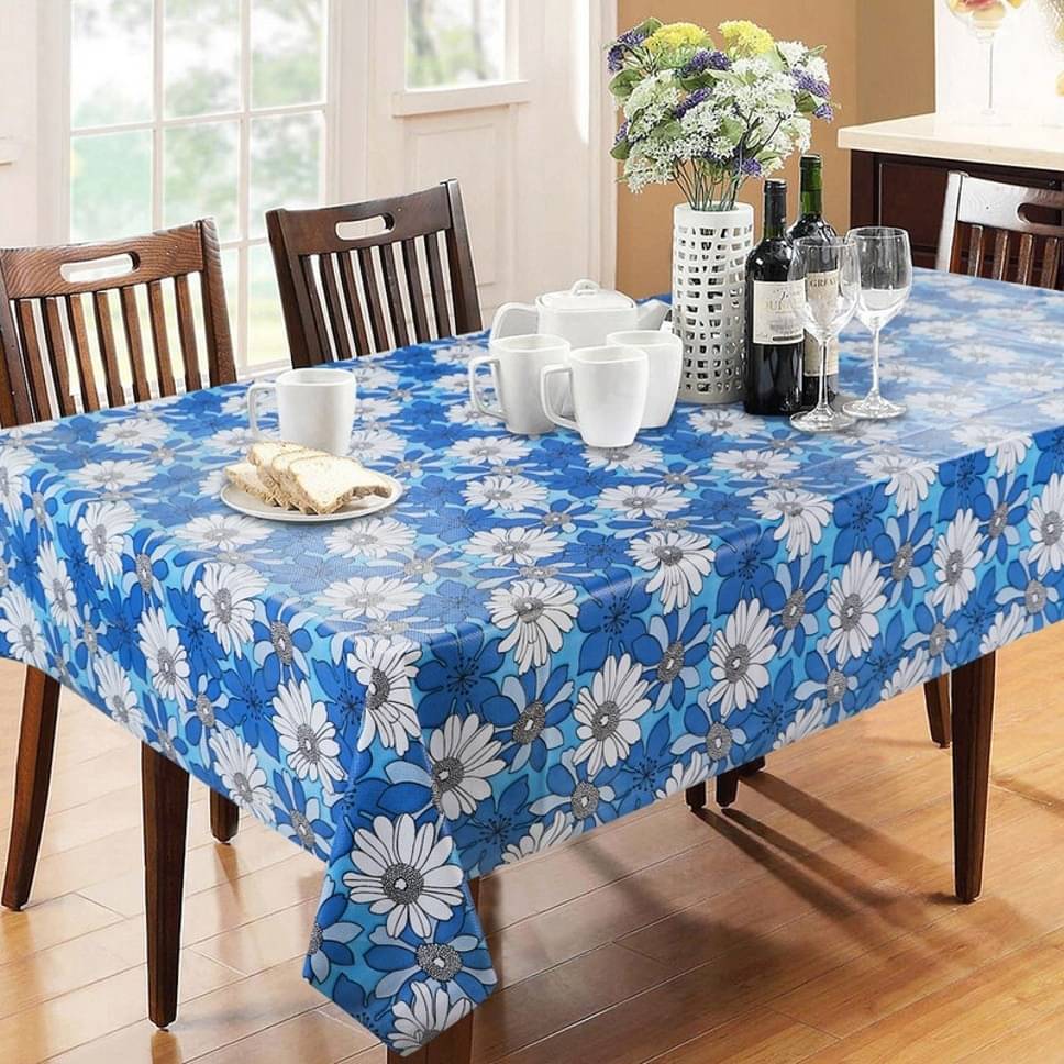DPA Collection Printed PVC 6 Seater Rectangle Table Cover ( 198 x 136 ) cm Pack of 1 Blue DPA Collection Printed PVC 6 Seater Rectangle Table Cover ( 198 x 136 ) cm Pack of 1 Blue