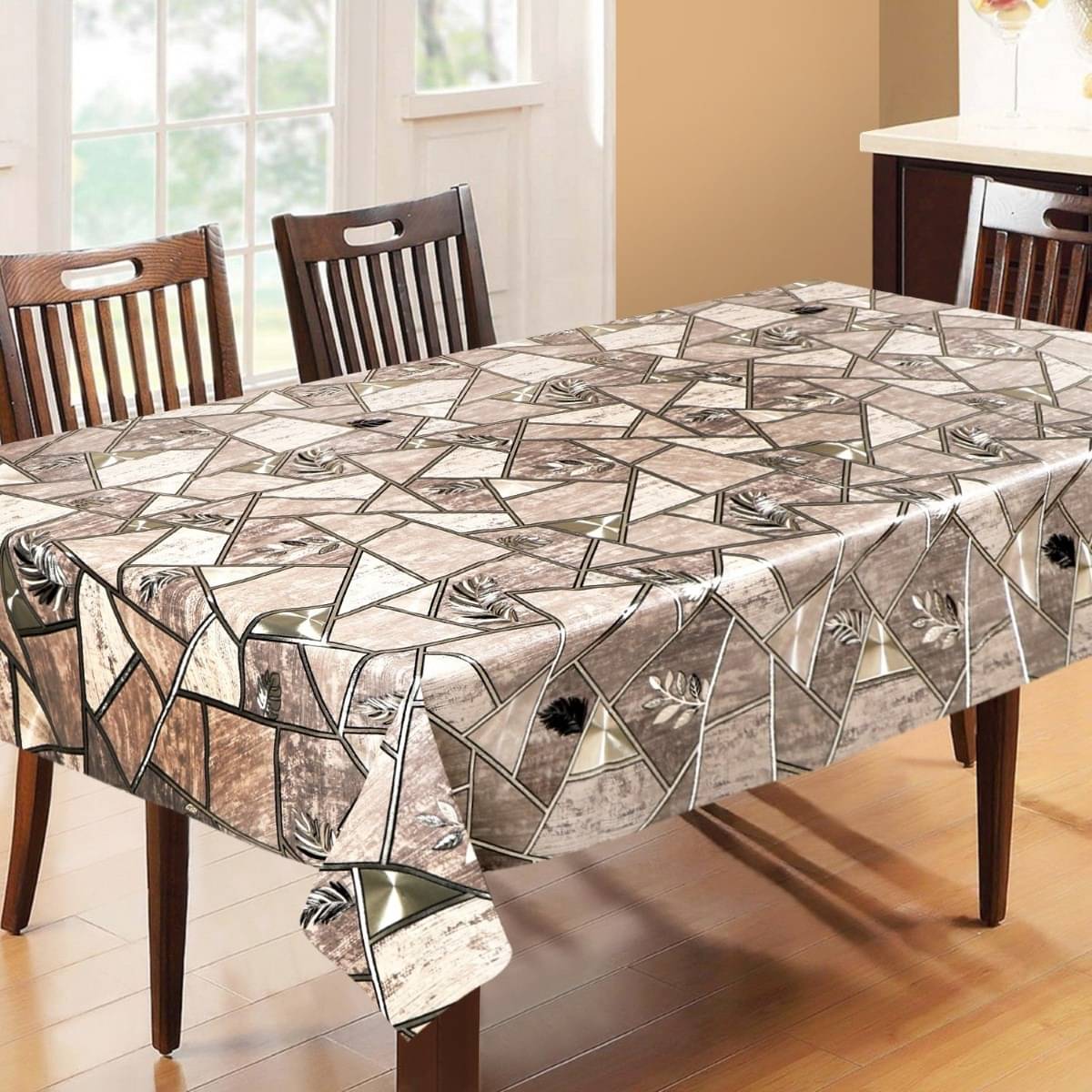     			DPA Collection Printed PVC 6 Seater Rectangle Table Cover ( 198 x 137 ) cm Pack of 1 Multi