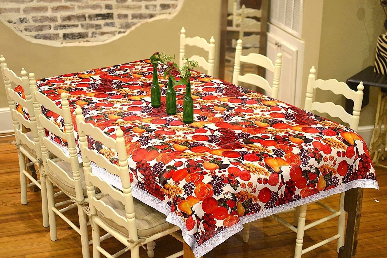     			DPA Collection Printed PVC 6 Seater Rectangle Table Cover ( 229 x 152 ) cm Pack of 1 Multi