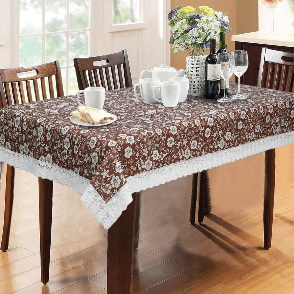     			DPA Collection Printed PVC 6 Seater Rectangle Table Cover ( 229 x 152 ) cm Pack of 1 Multi