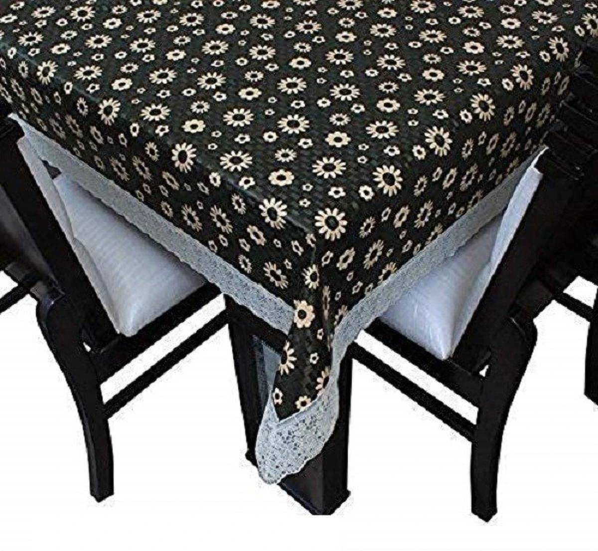 DPA Collection Printed Plastic 4 Seater Rectangle Table Cover ( 152 x 102 ) cm Pack of 1 Black DPA Collection Printed Plastic 4 Seater Rectangle Table Cover ( 152 x 102 ) cm Pack of 1 Black
