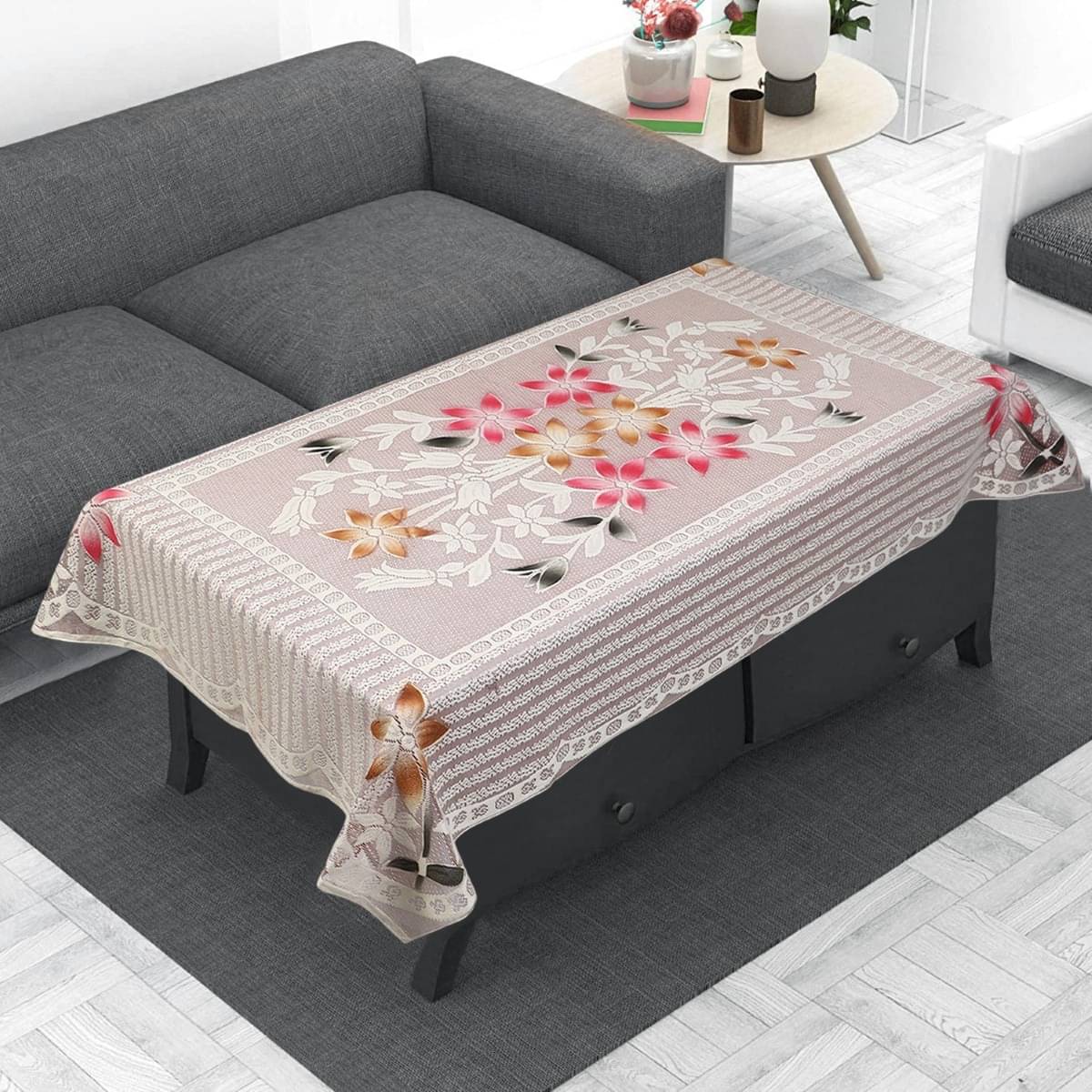 DPA Collection Printed Polyester 4 Seater Rectangle Table Cover ( 122 x 122 ) cm Pack of 1 Multi DPA Collection Printed Polyester 4 Seater Rectangle Table Cover ( 122 x 122 ) cm Pack of 1 Multi