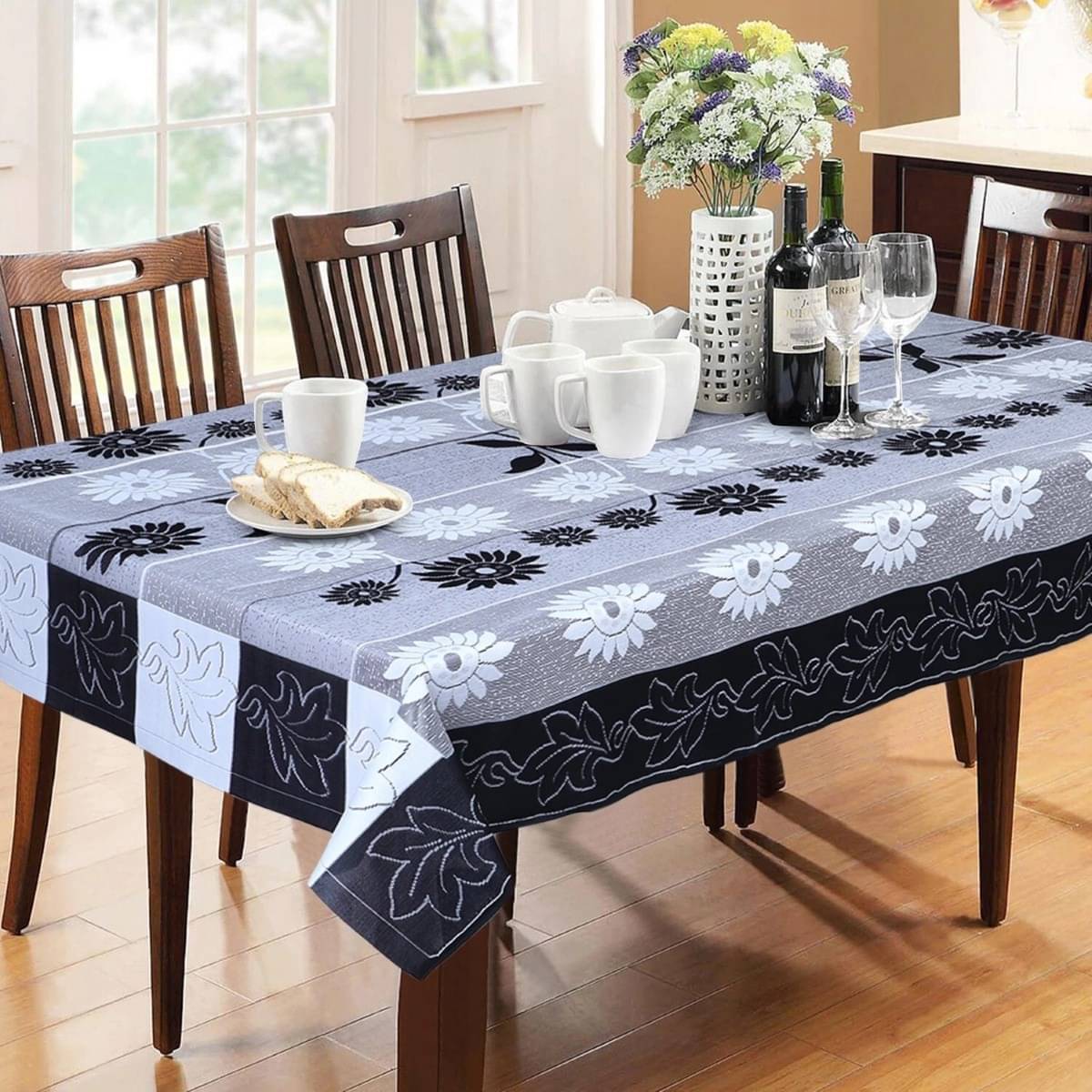 DPA Collection Printed Polyester 6 Seater Rectangle Table Cover ( 152 x 229 ) cm Pack of 1 Multi DPA Collection Printed Polyester 6 Seater Rectangle Table Cover ( 152 x 229 ) cm Pack of 1 Multi