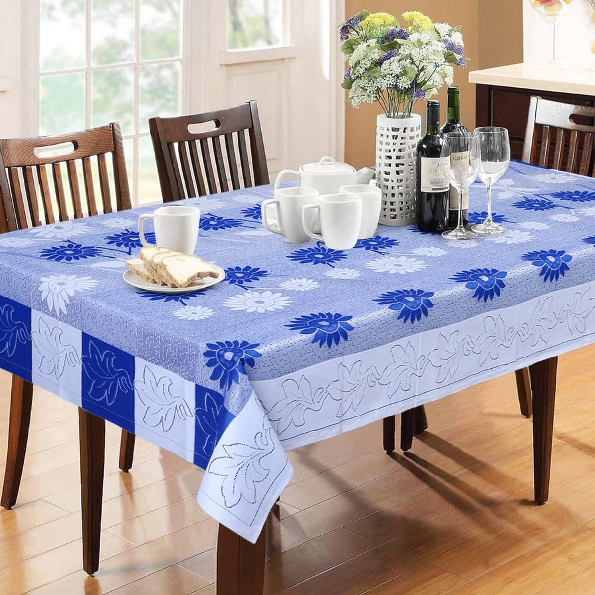 DPA Collection Printed Polyester 6 Seater Rectangle Table Cover ( 152 x 229 ) cm Pack of 1 Multi DPA Collection Printed Polyester 6 Seater Rectangle Table Cover ( 152 x 229 ) cm Pack of 1 Multi