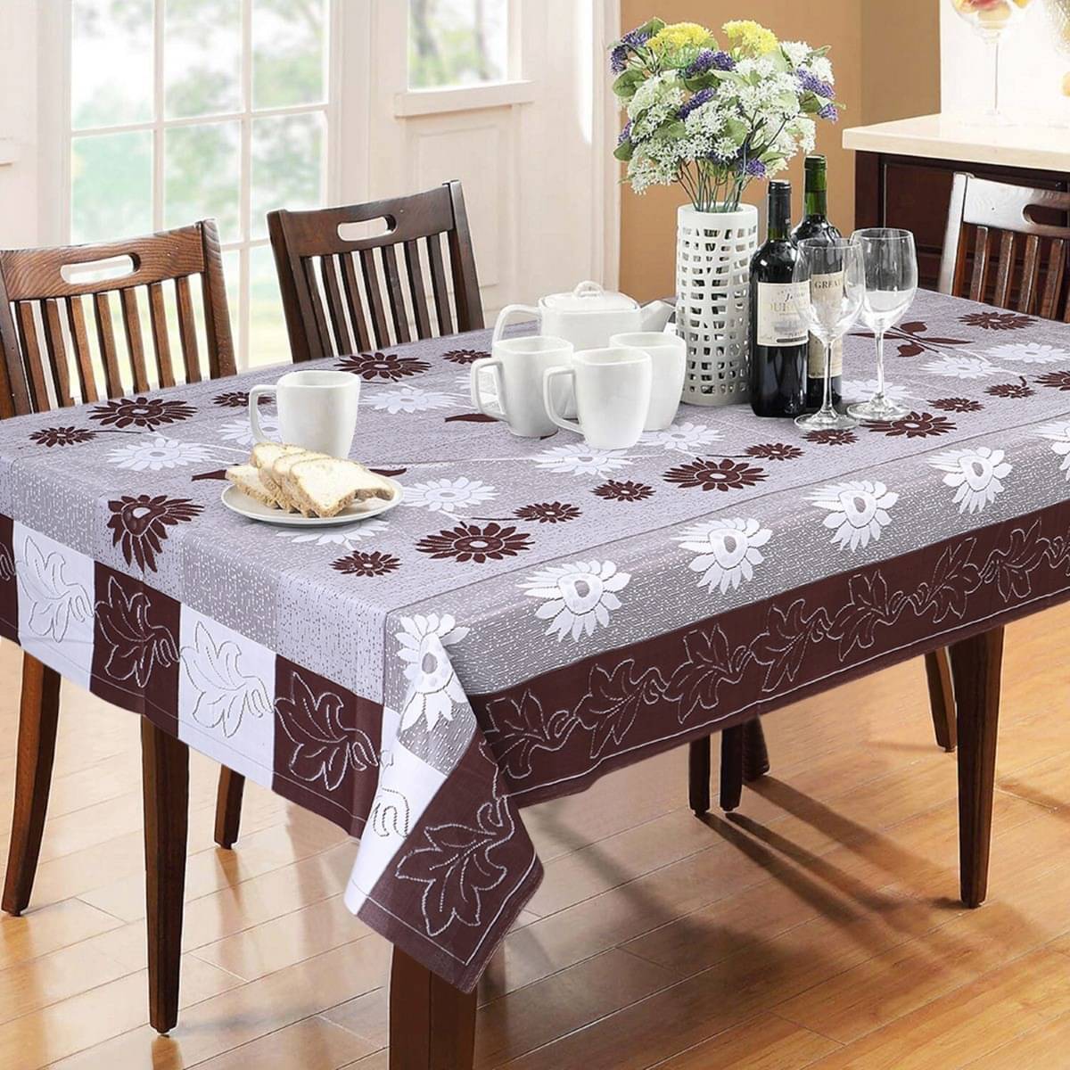 DPA Collection Printed Polyester 6 Seater Rectangle Table Cover ( 152 x 229 ) cm Pack of 1 Multi DPA Collection Printed Polyester 6 Seater Rectangle Table Cover ( 152 x 229 ) cm Pack of 1 Multi