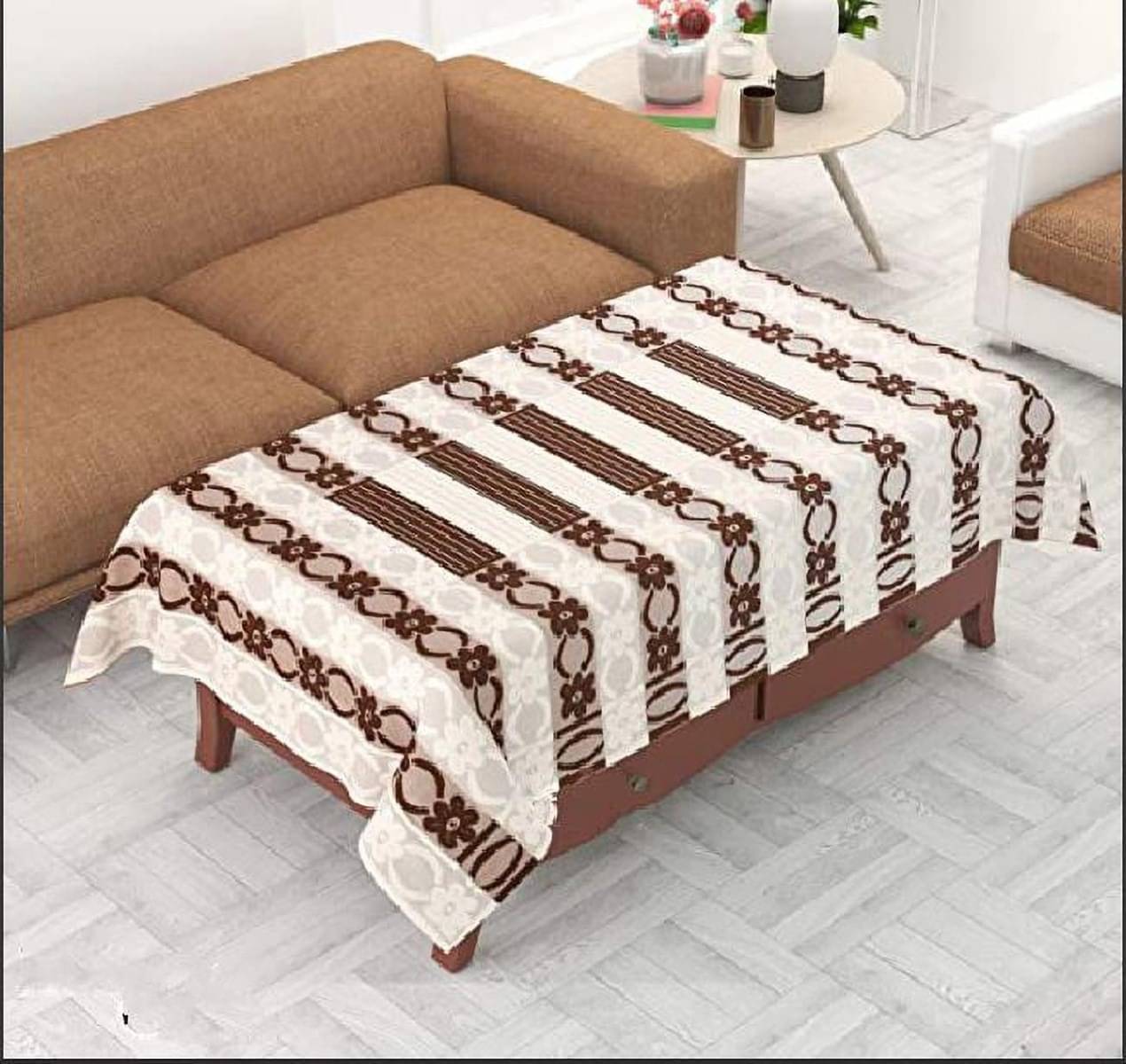     			DPA Collection Self Design Cotton 4 Seater Rectangle Table Cover ( 152 x 102 ) cm Pack of 1 Multi