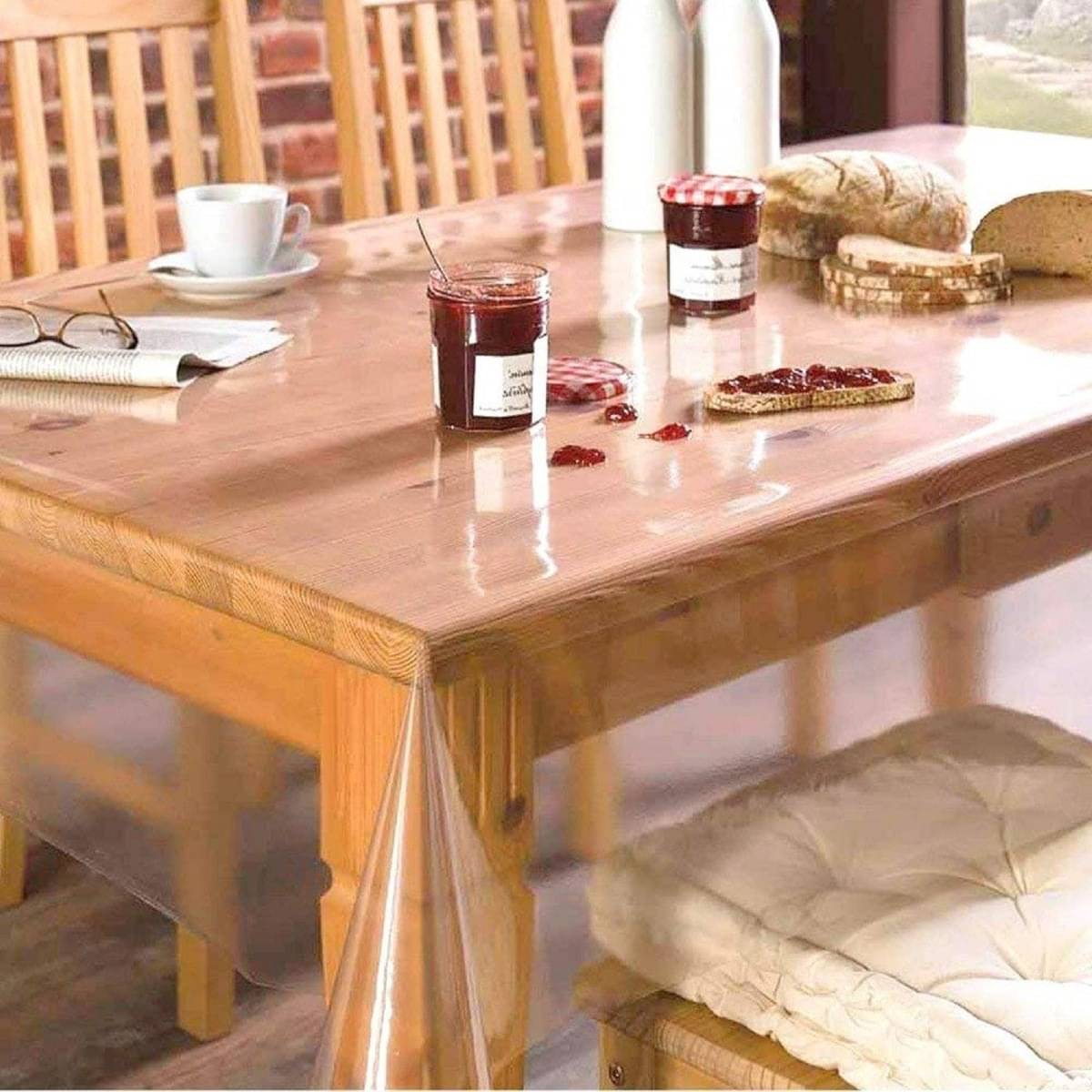 DPA Collection Self Design PVC 4 Seater Rectangle Table Cover ( 152 x 102 ) cm Pack of 1 White DPA Collection Self Design PVC 4 Seater Rectangle Table Cover ( 152 x 102 ) cm Pack of 1 White