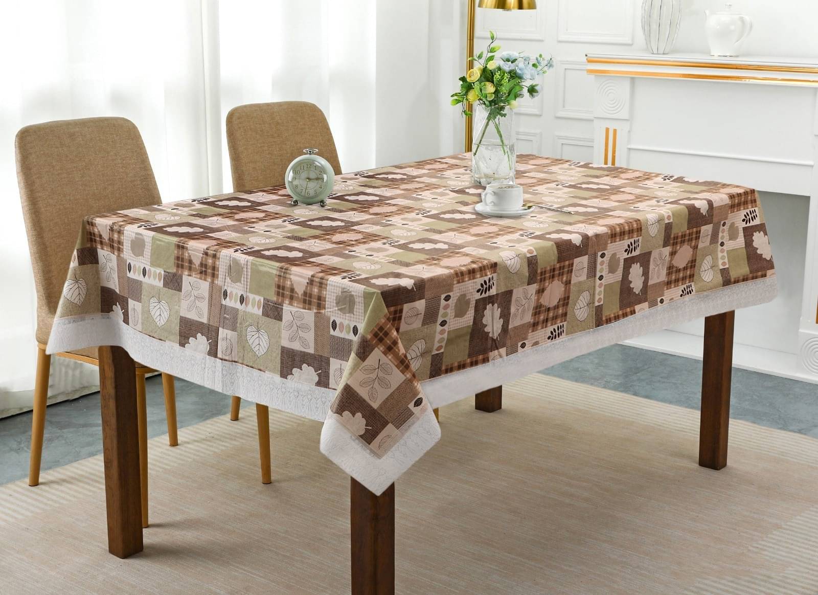     			DPA Collection Self Design PVC 6 Seater Rectangle Table Cover ( 229 x 152 ) cm Pack of 1 Multi