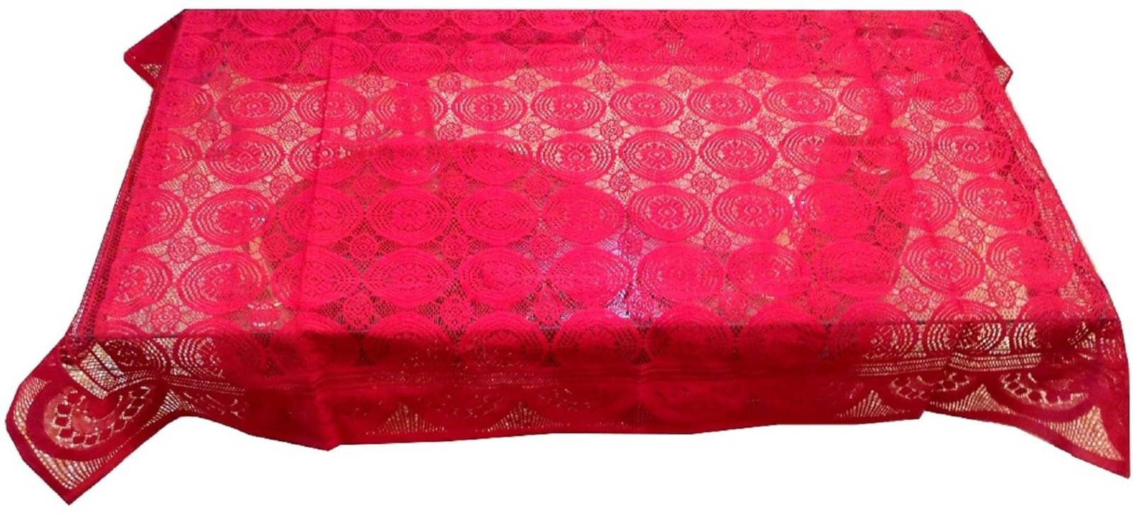 DPA Collection Self Design PVC 4 Seater Rectangle Table Cover ( 152 x 102 ) cm Pack of 1 Red DPA Collection Self Design PVC 4 Seater Rectangle Table Cover ( 152 x 102 ) cm Pack of 1 Red