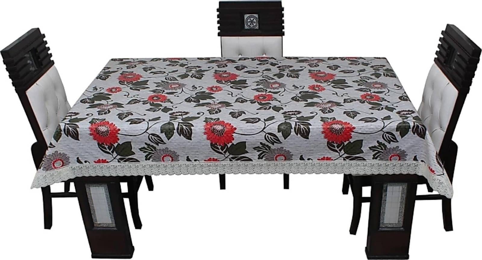 DPA Collection Self Design Plastic 4 Seater Rectangle Table Cover ( 122 x 122 ) cm Pack of 1 White DPA Collection Self Design Plastic 4 Seater Rectangle Table Cover ( 122 x 122 ) cm Pack of 1 White