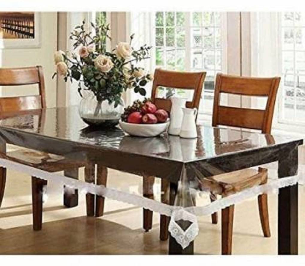 DPA Collection Self Design Plastic 6 Seater Rectangle Table Cover ( 229 x 152 ) cm Pack of 1 Silver     			DPA Collection Self Design Plastic 6 Seater Rectangle Table Cover ( 229 x 152 ) cm Pack of 1 Silver