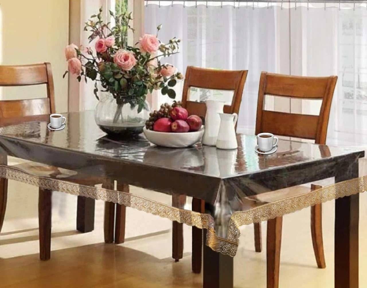 DPA Collection Self Design Plastic 6 Seater Rectangle Table Cover ( 229 x 152 ) cm Pack of 1 Gold DPA Collection Self Design Plastic 6 Seater Rectangle Table Cover ( 229 x 152 ) cm Pack of 1 Gold