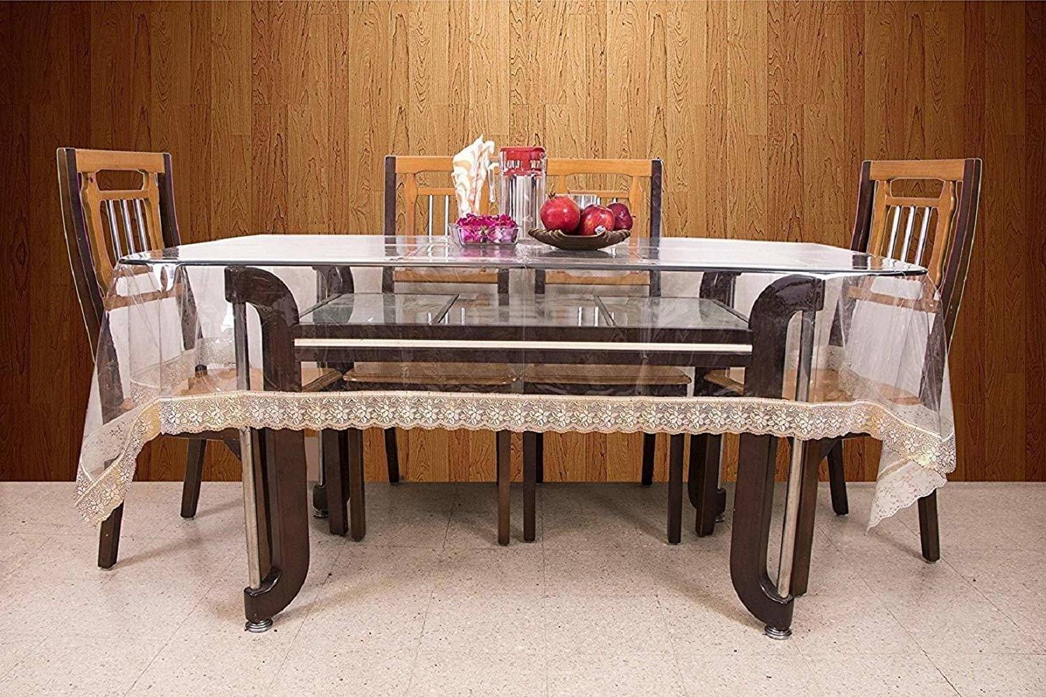     			DPA Collection Solid PVC 6 Seater Rectangle Table Cover ( 229 x 152 ) cm Pack of 1 Multi