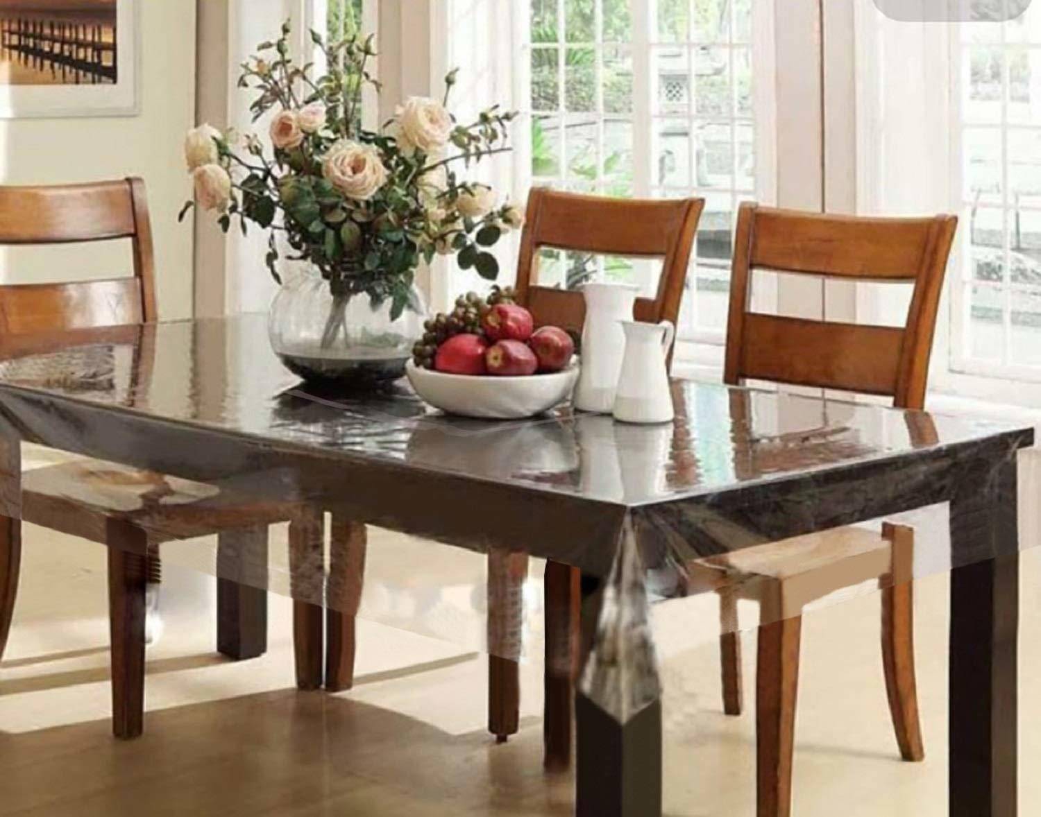     			DPA Collection Solid PVC 6 Seater Rectangle Table Cover ( 229 x 152 ) cm Pack of 1 White