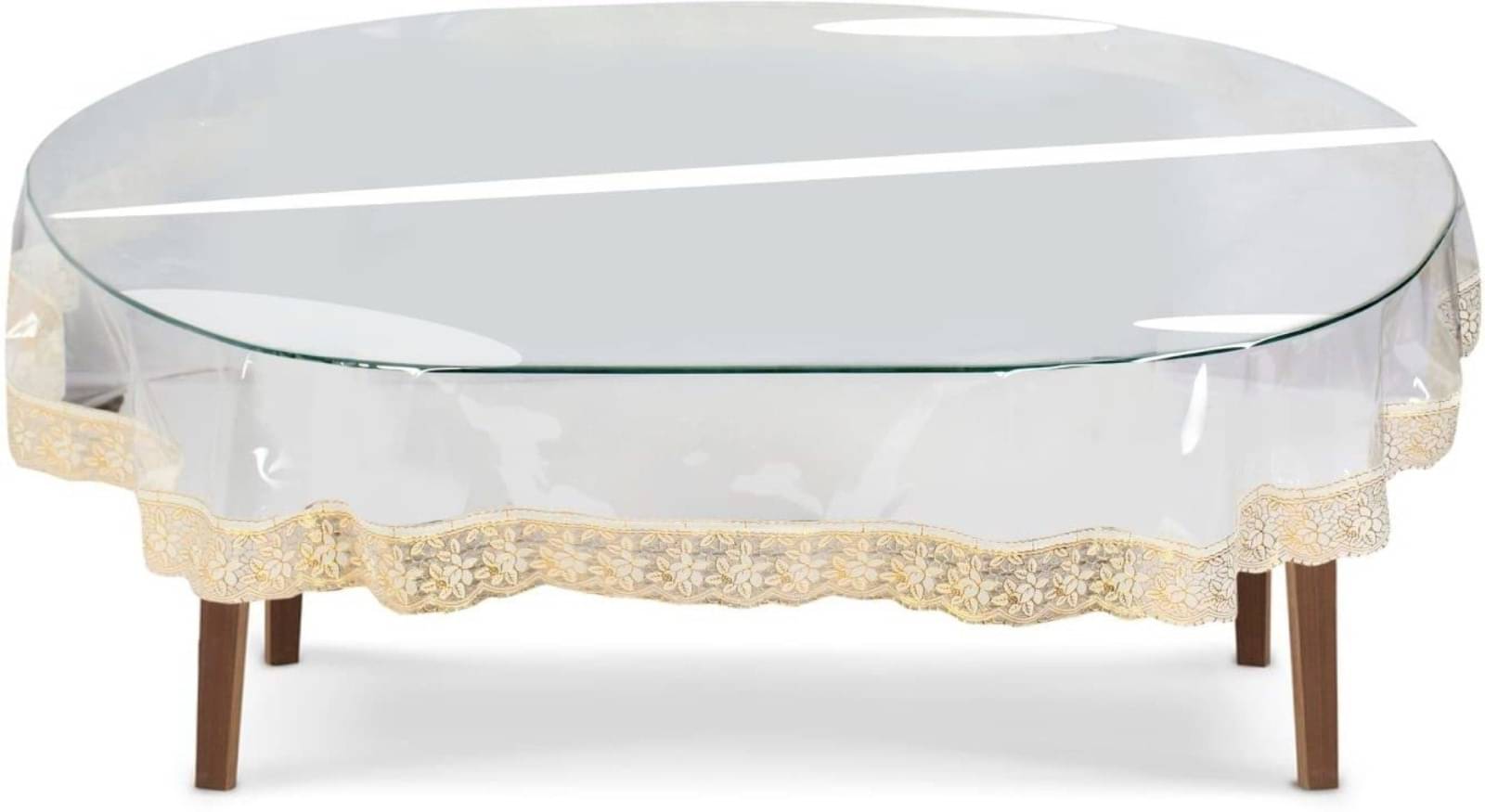     			DPA Collection Solid PVC 6 Seater Rectangle Table Cover ( 229 x 152 ) cm Pack of 1 Gold