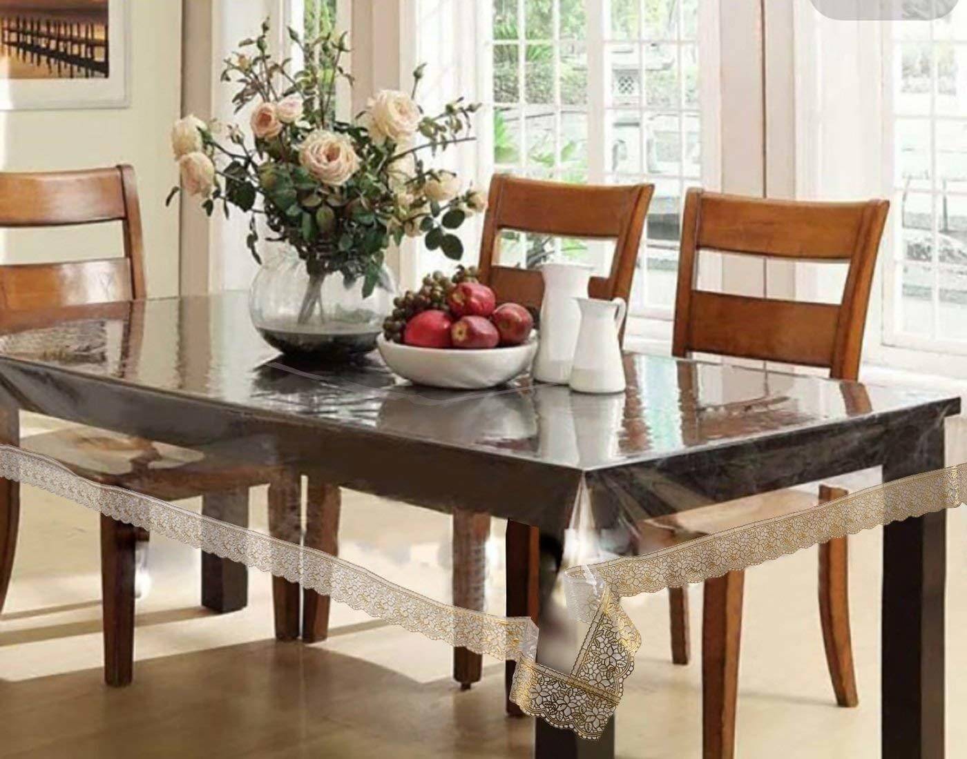 DPA Collection Solid PVC 6 Seater Rectangle Table Cover ( 229 x 152 ) cm Pack of 1 Gold DPA Collection Solid PVC 6 Seater Rectangle Table Cover ( 229 x 152 ) cm Pack of 1 Gold