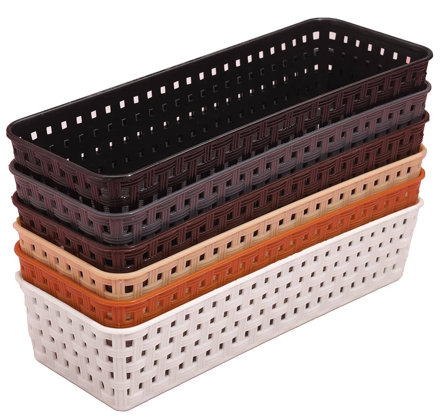     			Dinely Plastic Multicolor Multi-Purpose Container ( Set of 6 )