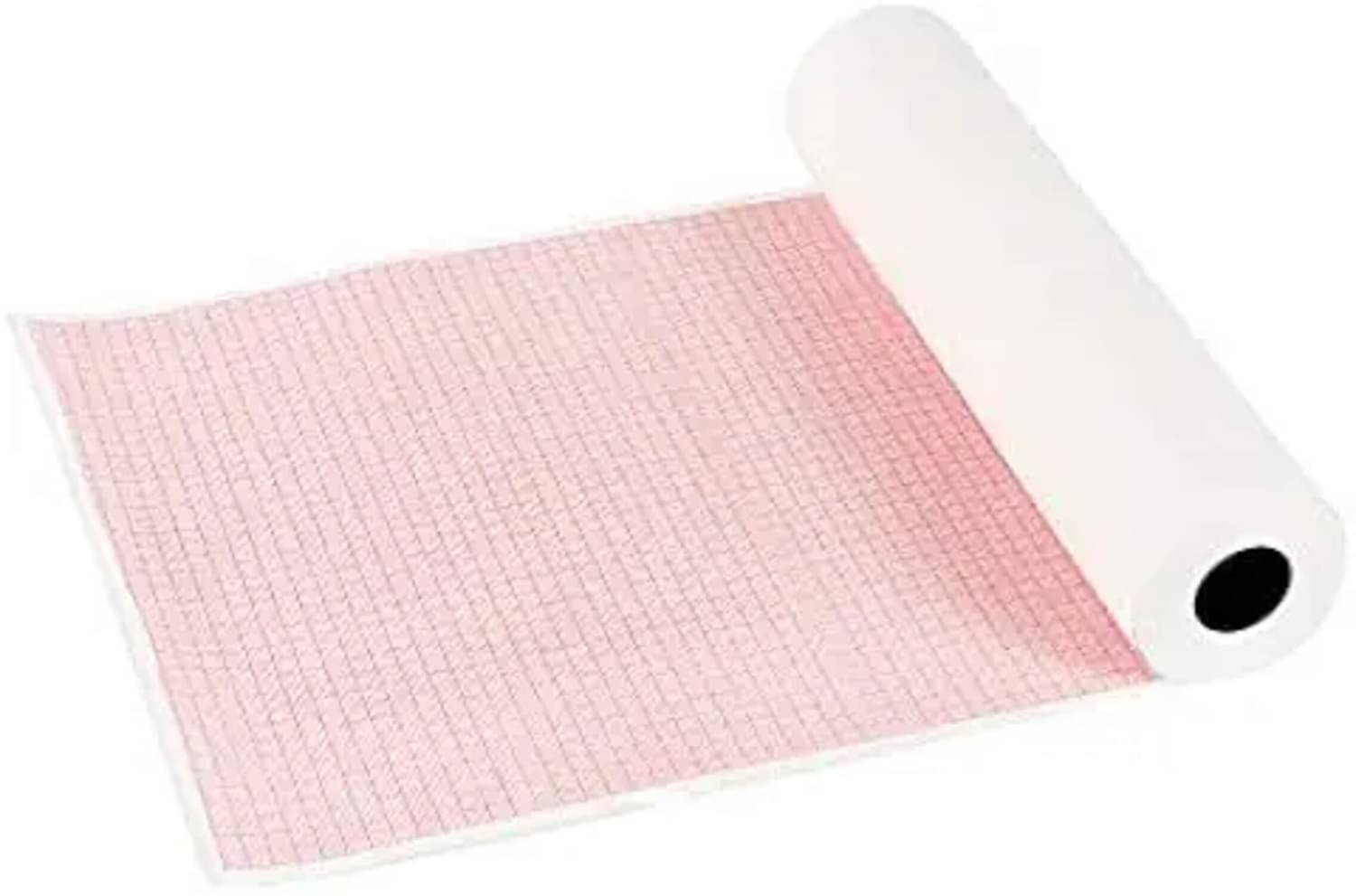     			Fairbizps ECG Paper Roll 215mm x 18m, Pink Thermal Chart Roll Compatible with Bionet ECG Machines (Pack of 2)
