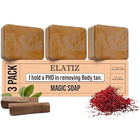 Elatiz Skin Whitening ghar soap andalwood & Saffron Magic Soap Soap for All Skin Type ( Pack of 3 ) Elatiz Skin Whitening ghar soap andalwood & Saffron Magic Soap Soap for All Skin Type ( Pack of 3 )