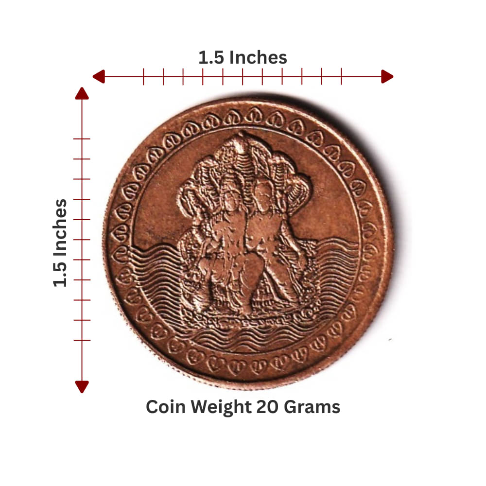     			Extremely Rare 20 Gram 1 Anna 1818 Shiv Parvati - India old Coin Collection