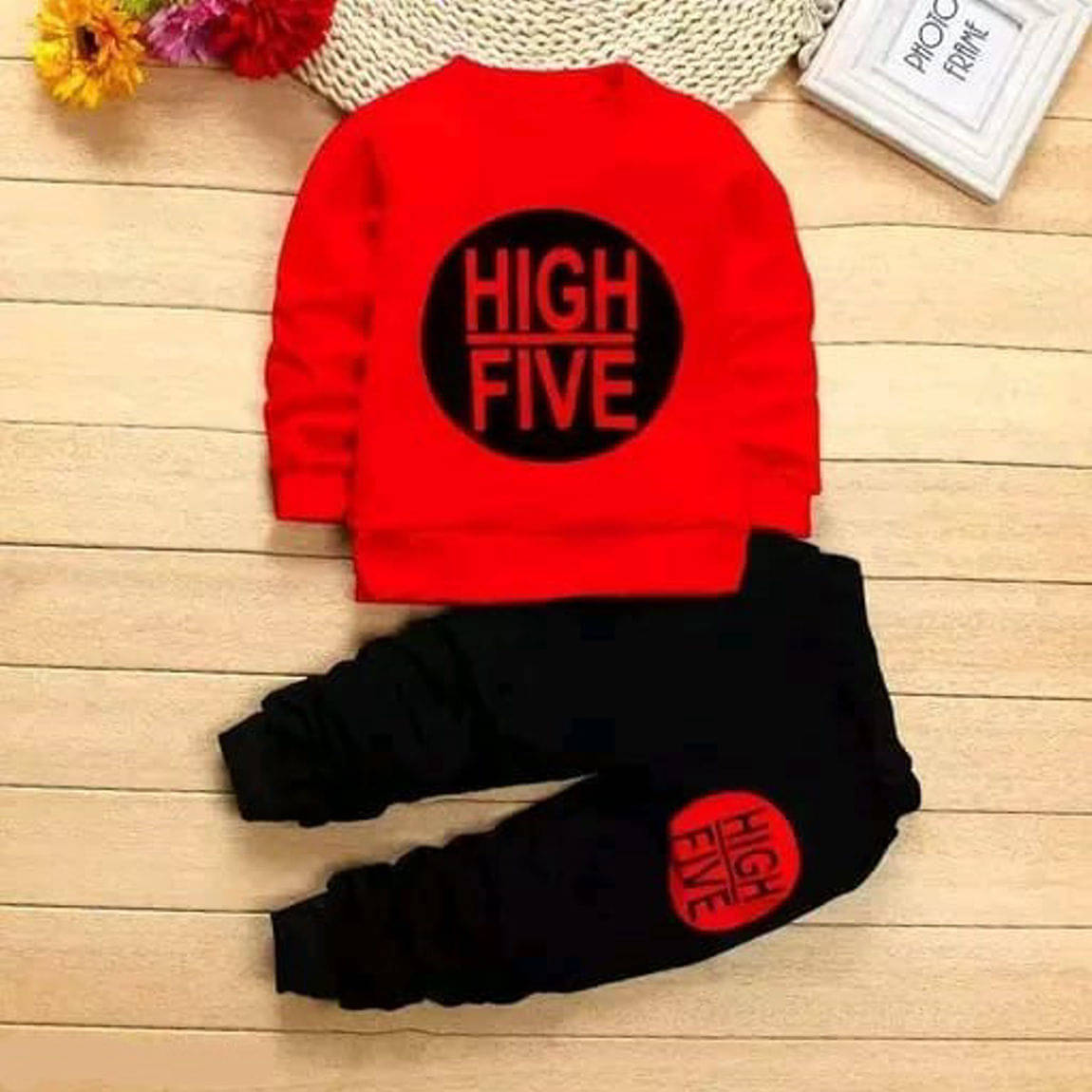 FABOZA Pack of 1 Boys Cotton Blend Sweatshirt & Trackpant Set ( Red )     			FABOZA Pack of 1 Boys Cotton Blend Sweatshirt & Trackpant Set ( Red )