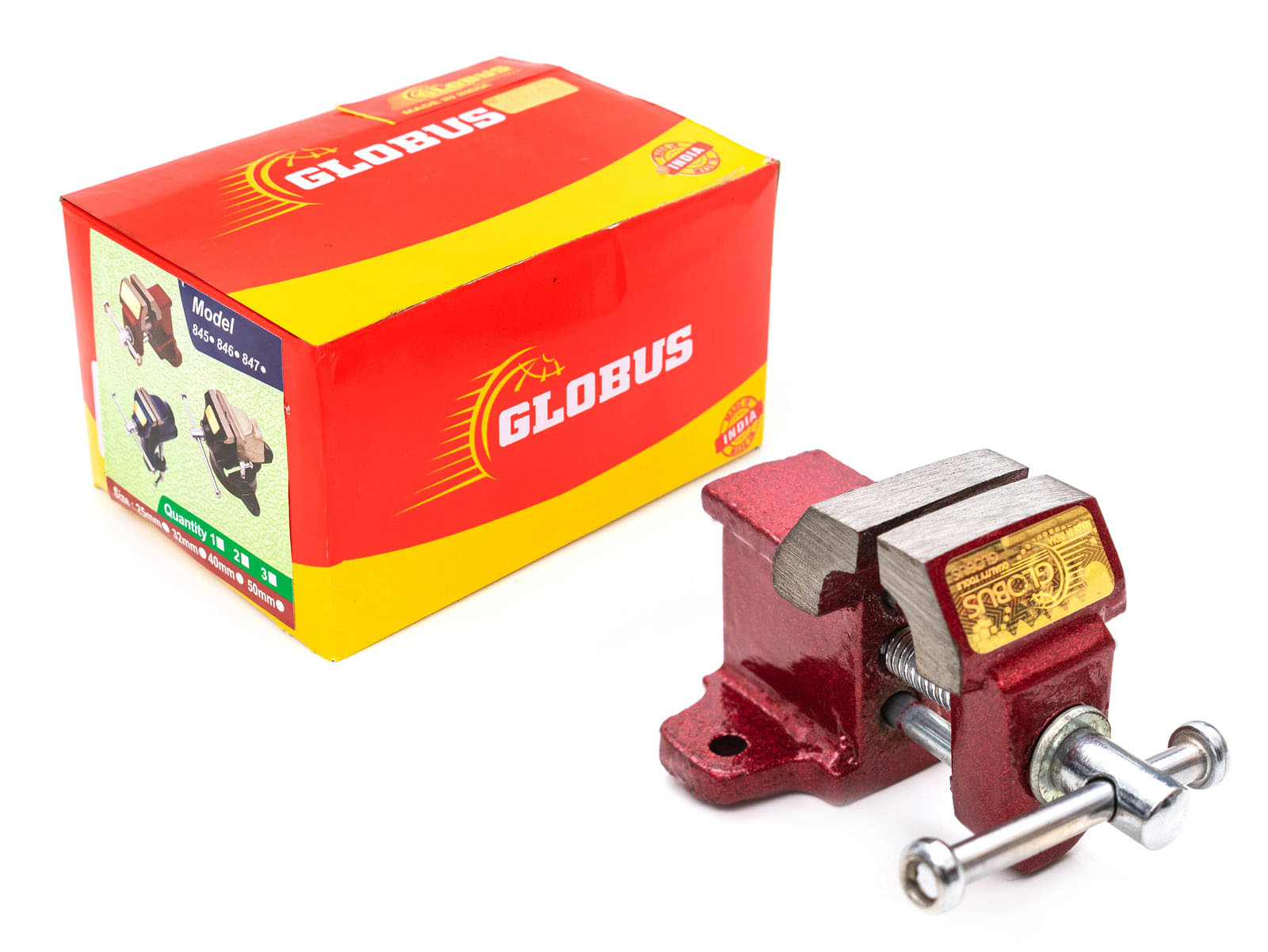 GLOBUS 201 Red Cast Iron Baby Vice - 25 mm Without clamp GLOBUS 201 Red Cast Iron Baby Vice - 25 mm Without clamp