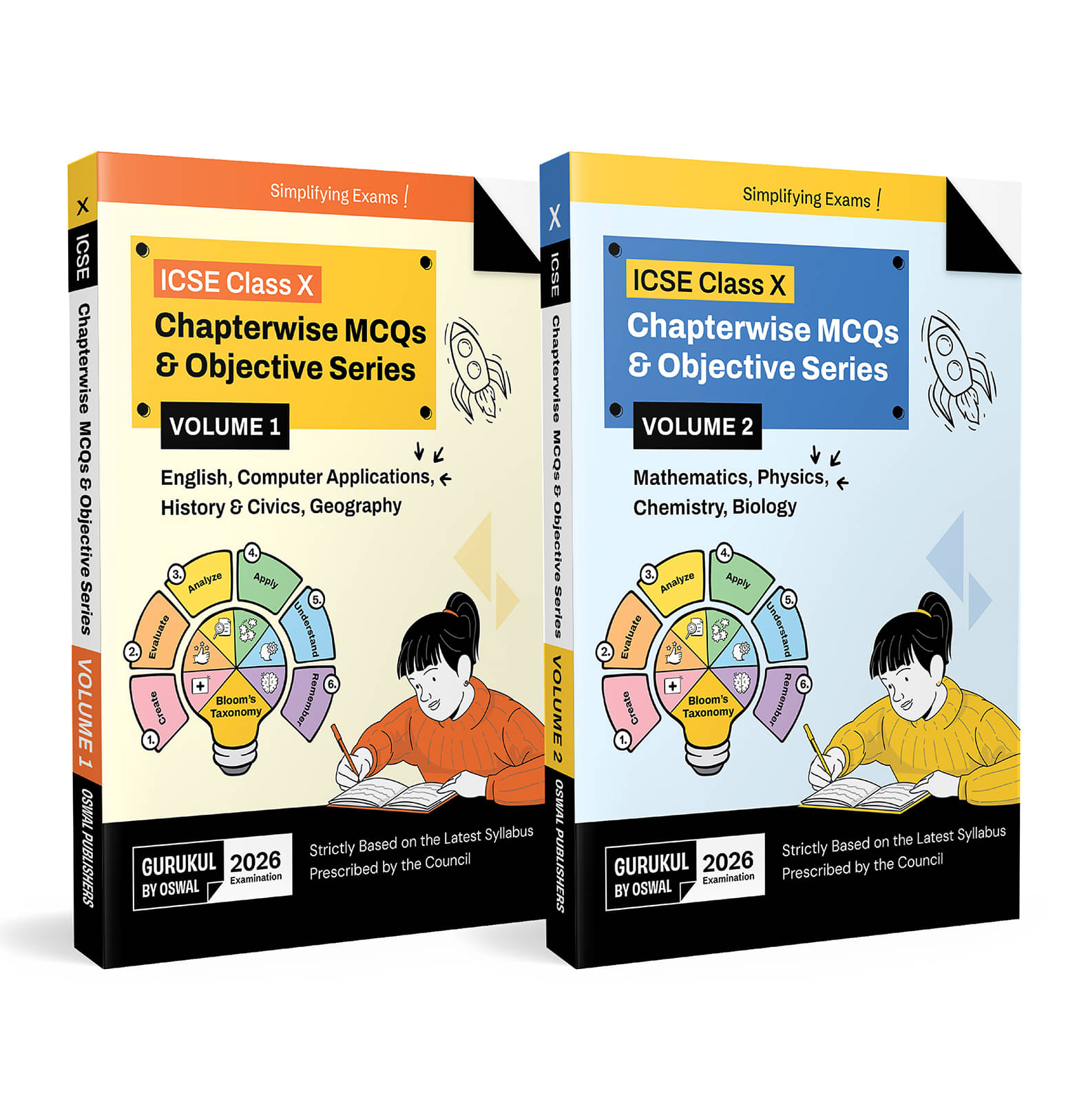 Gurukul By Oswal Chapterwise MCQs & Objective Series Vol I & II Bundle for ICSE 10 Exam 2026 (Set of 2) - English, History & Civics, Geography, Comput Gurukul By Oswal Chapterwise MCQs & Objective Series Vol I & II Bundle for ICSE 10 Exam 2026 (Set of 2) - English, History & Civics, Geography, Comput