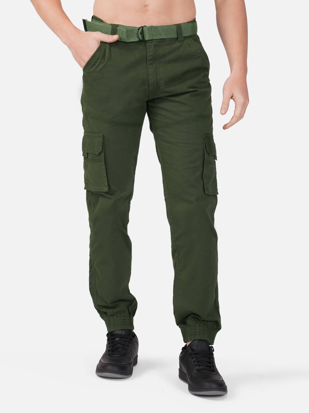     			HYMEN LEGIONS Regular Flat Men's Cargos - Dark Green ( Pack of 1 )