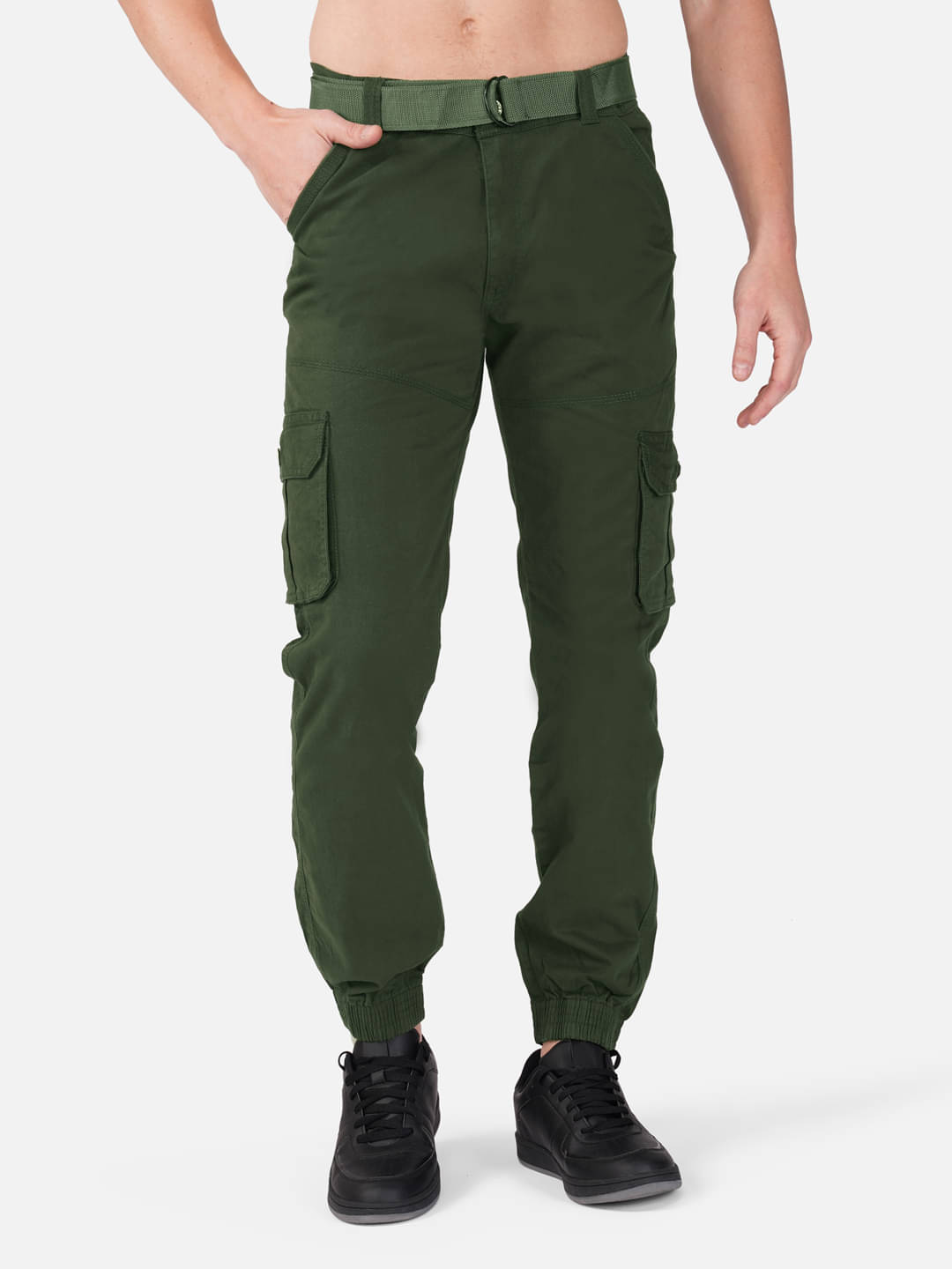     			HYMEN LEGIONS Regular Flat Men's Cargos - Dark Green ( Pack of 1 )