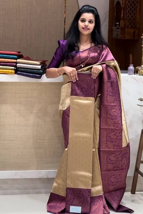     			Indesa Art Silk Printed Saree With Unstitched Blouse Piece ( Cream )