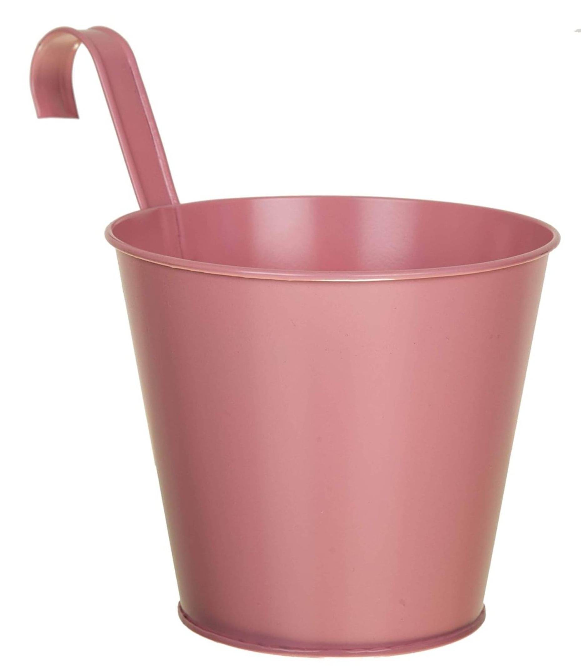     			JOYMART Round Railing Railing Decorative and Durable Hanging Pot with Hook -Small Plant Sized Container.