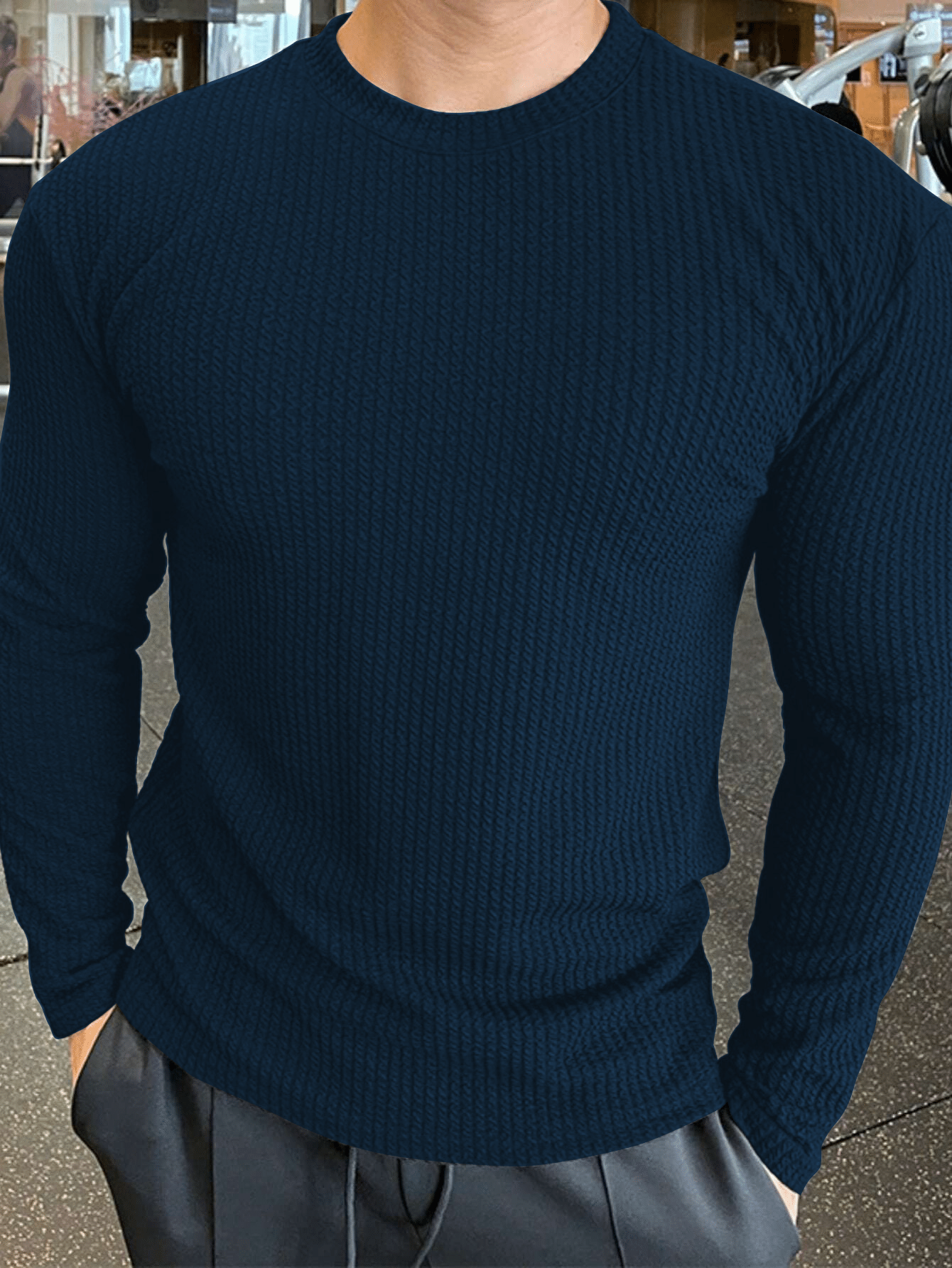 KAJARU Men Polyester Regular Fit Self Design T-Shirt ( Blue ) KAJARU Men Polyester Regular Fit Self Design T-Shirt ( Blue )