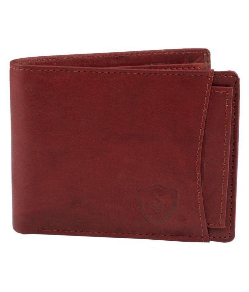     			Keviv Leather Solid Men's Two Fold Wallet With 9 Slots For Card ( Red , Pack of 1 )