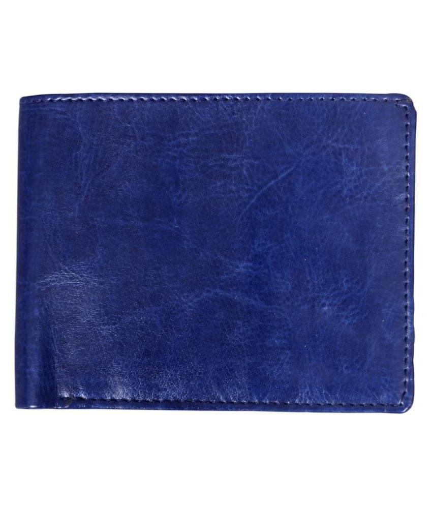     			Keviv Leather Solid Men's Two Fold Wallet With 5 Slots For Card ( Blue , Pack of 1 )