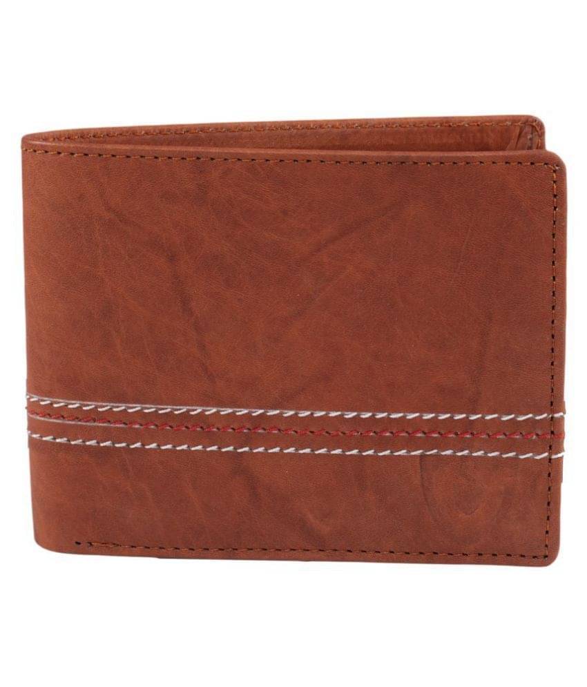     			Keviv Leather Solid Men's Two Fold Wallet With 5 Slots For Card ( Brown , Pack of 1 )