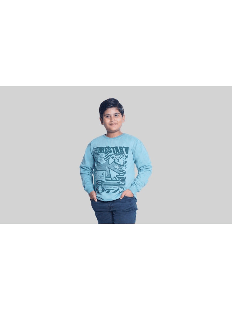     			Kidzee Kingdom Pack of 1 Boys Cotton Sweatshirt ( Blue )