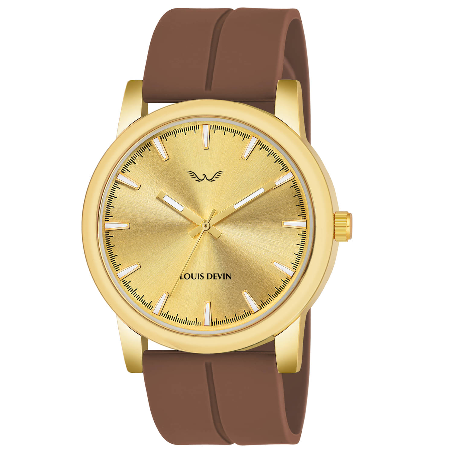     			LOUIS DEVIN Brown Metal Analog Men's Watch