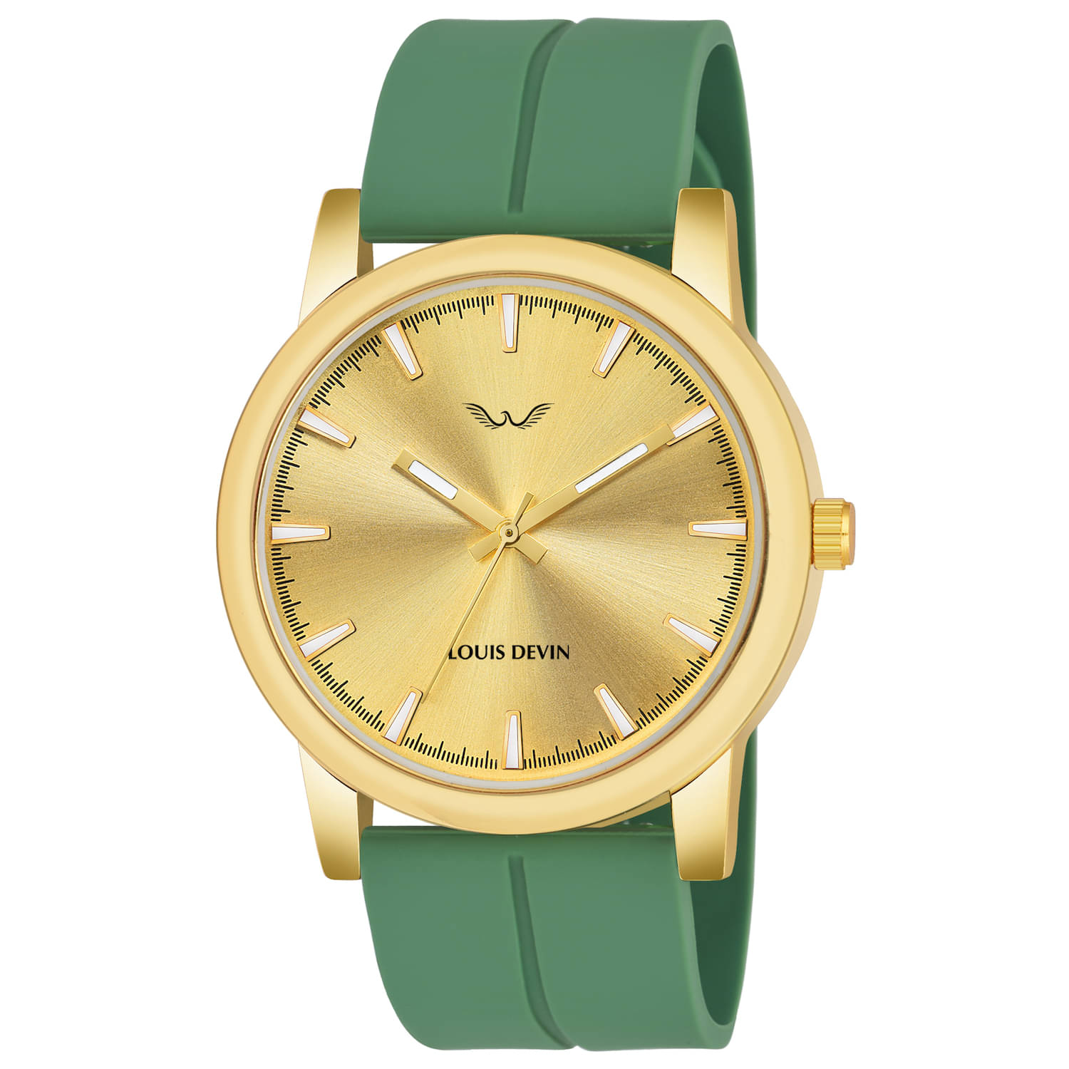     			LOUIS DEVIN Green Silicon Analog Men's Watch