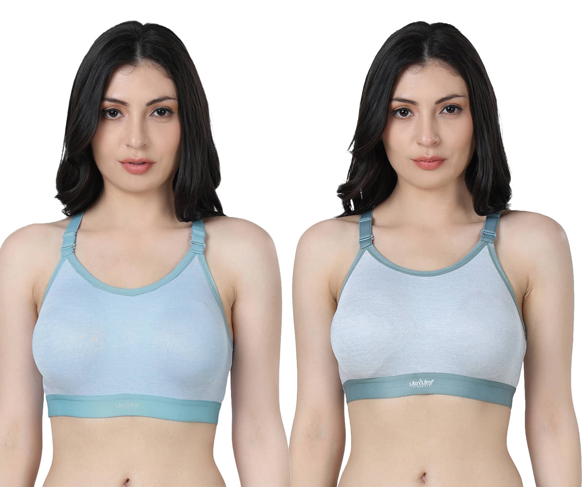     			Ladyland Pack of 2 Lycra Lightly Padded Shaping Bra For Women ( Multicolor )