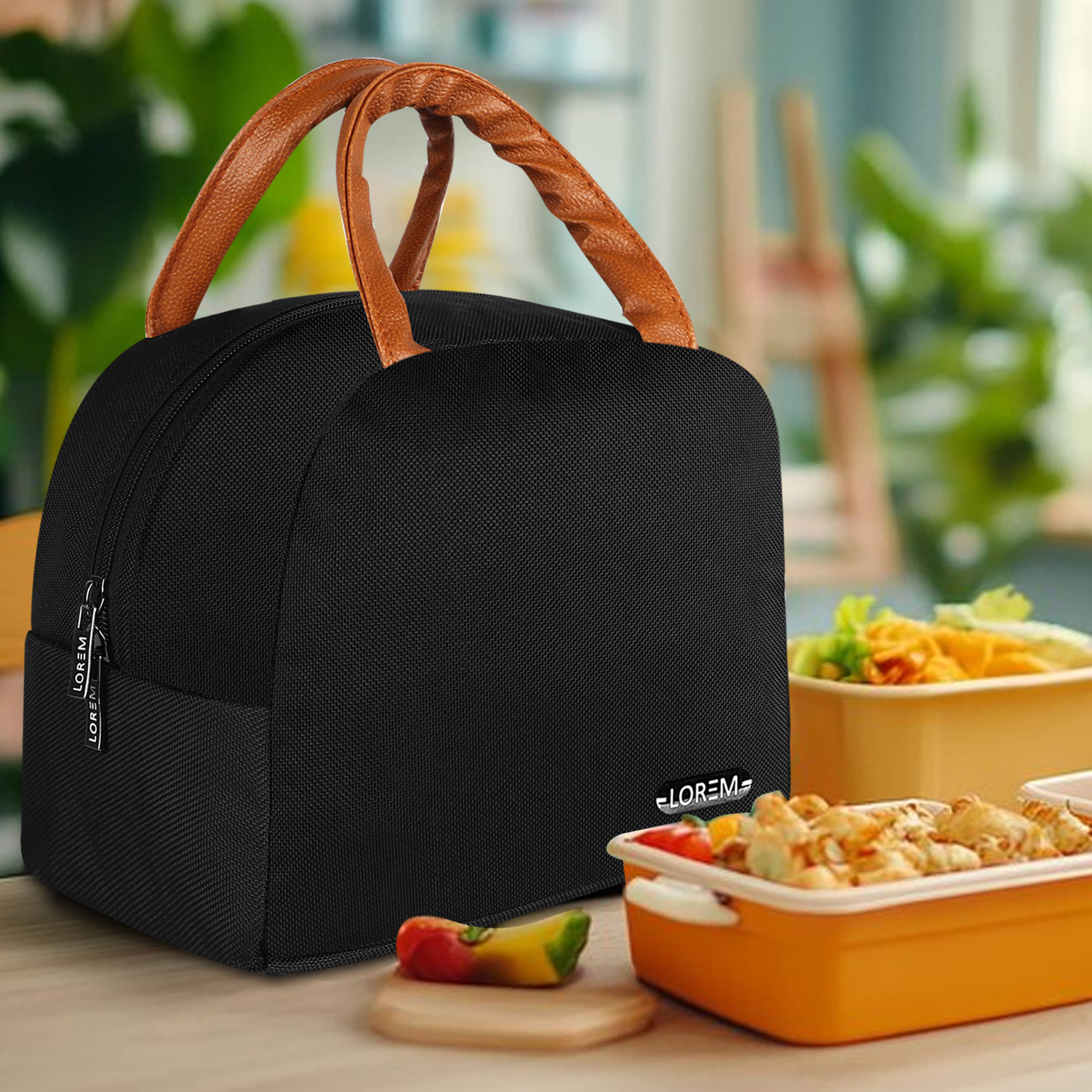     			Lorem Black Fabric Lunch Bag Pack of 1