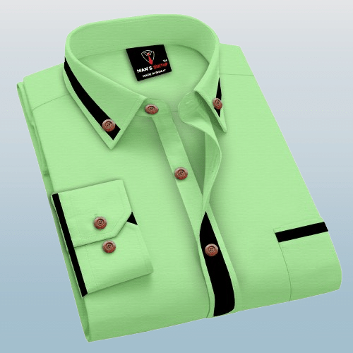 MAN'S SUITUP Cotton Blend Regular Fit Solids Full Sleeves Men's Casual Shirt - Mint Green ( Pack of 1 )     			MAN'S SUITUP Cotton Blend Regular Fit Solids Full Sleeves Men's Casual Shirt - Mint Green ( Pack of 1 )