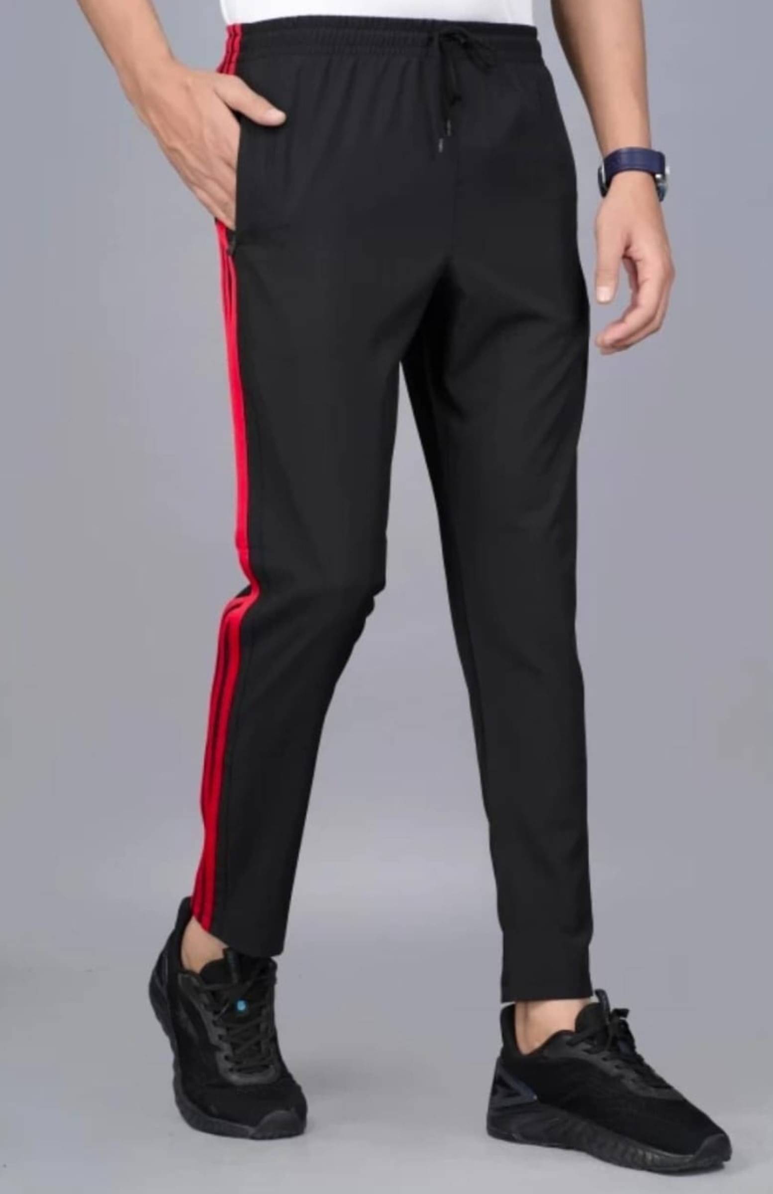     			MASTERY Black Polyester Men's Trackpants ( Pack of 2 )