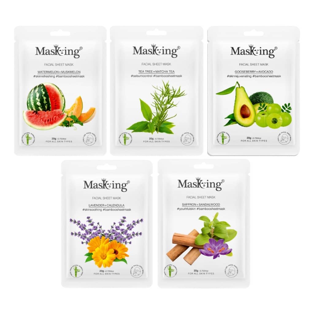 Masking - Radiant Glow Sheet Mask for All Skin Type ( Pack of 5 )