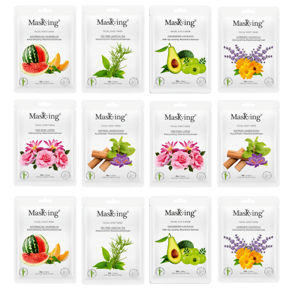 Masking - Radiant Glow Sheet Mask for All Skin Type ( Pack of 12 )
