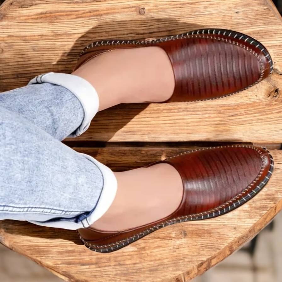     			NUREX Brown Men's Slip on