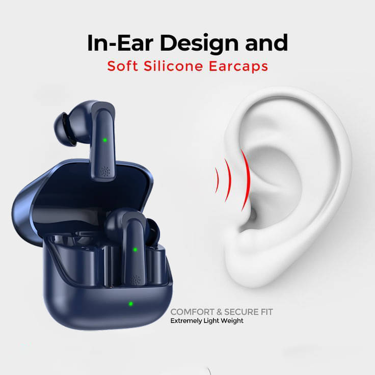     			Next-Gen Wireless Earbuds with Powerful Audio, Sweatproof Finish, Compact Charging Case, Voice Assistant, and Secure In-Ear Fit.