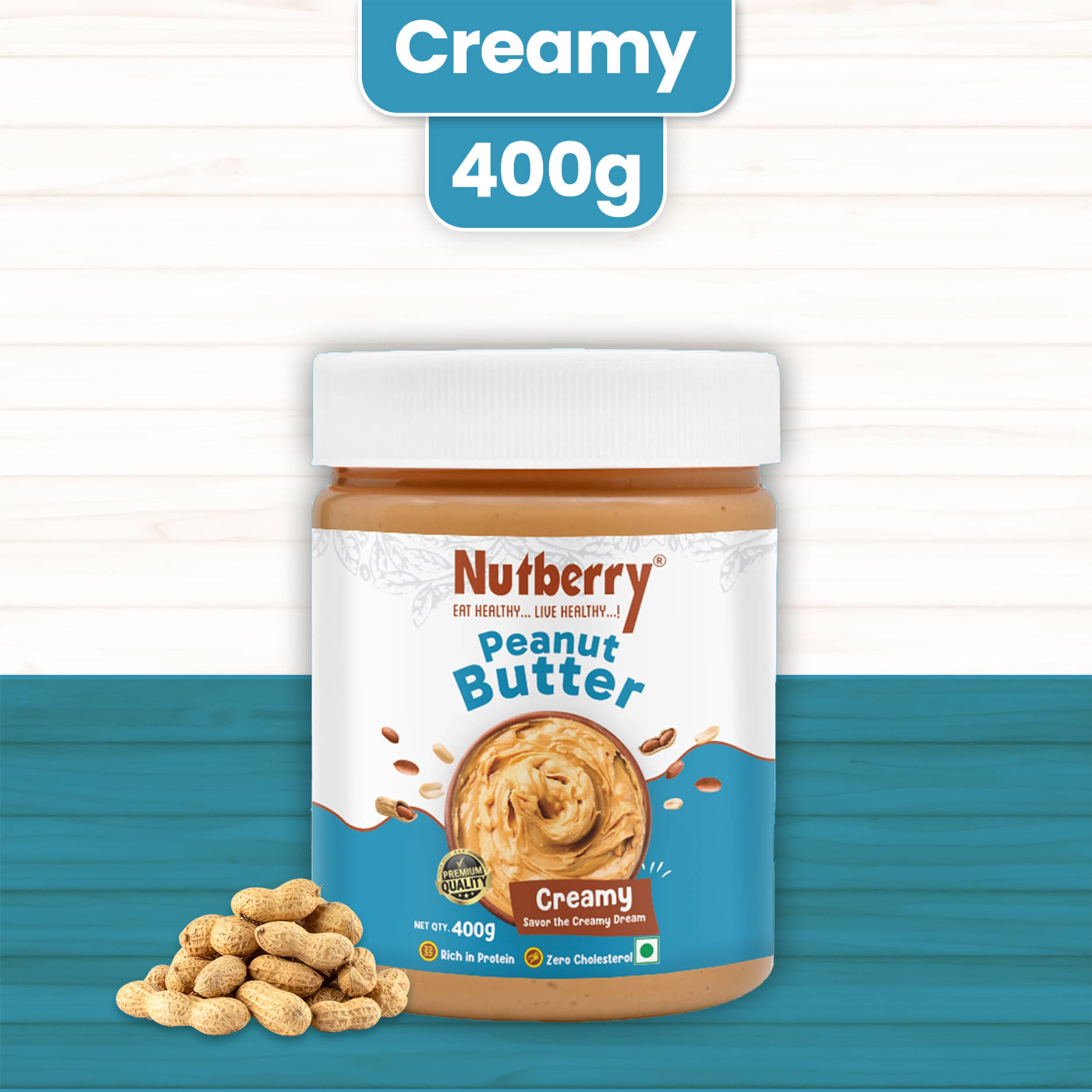     			Nutberry 400 gm Creamy Nut Butter ( Pack of 1 )