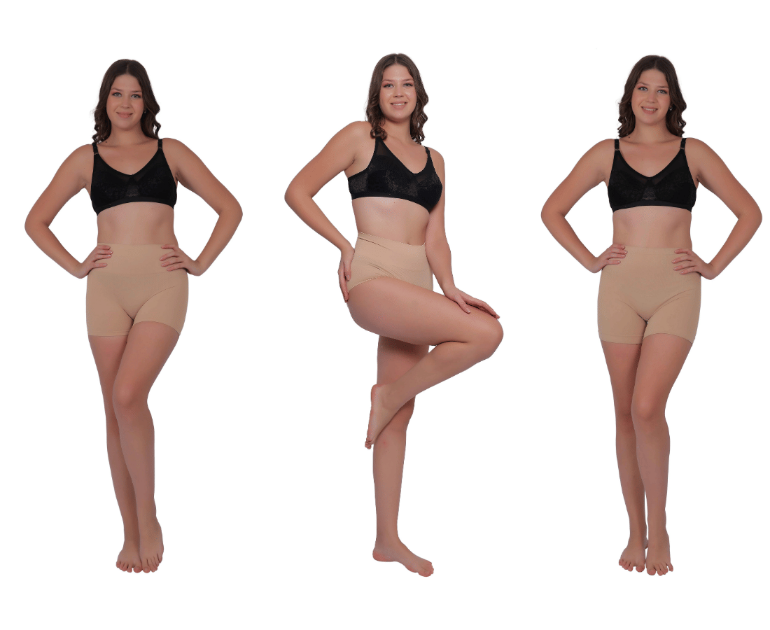 Pia Trends Pack of 3 Cotton Blend Women's Tummy Tucker ( Beige )     			Pia Trends Pack of 3 Cotton Blend Women's Tummy Tucker ( Beige )